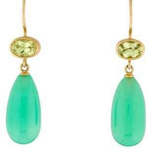 Vintage Mallary Marks Peridot Drop Earrings